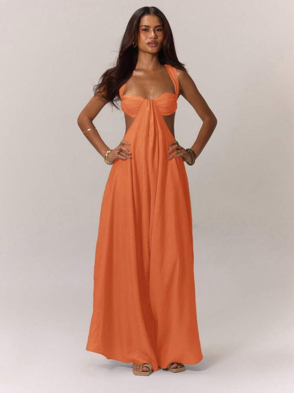 SHEIN Wide Leg Jumpsuit in Orange